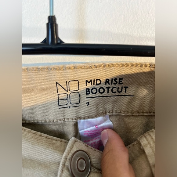 NWOT NOBO Mid Rise Bootcut Womens Khaki Dress Pants High Rise Size 9 - Picture 3 of 3